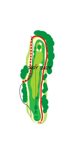 OUTコース HOLE 2 / Par 4