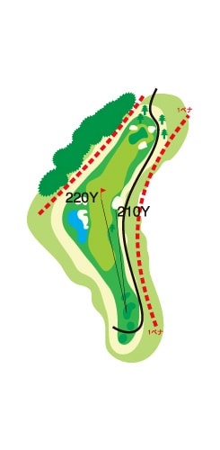 OUTコース HOLE 4 / Par 4