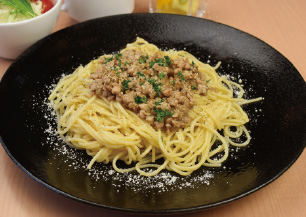 京風ミートソースパスタ